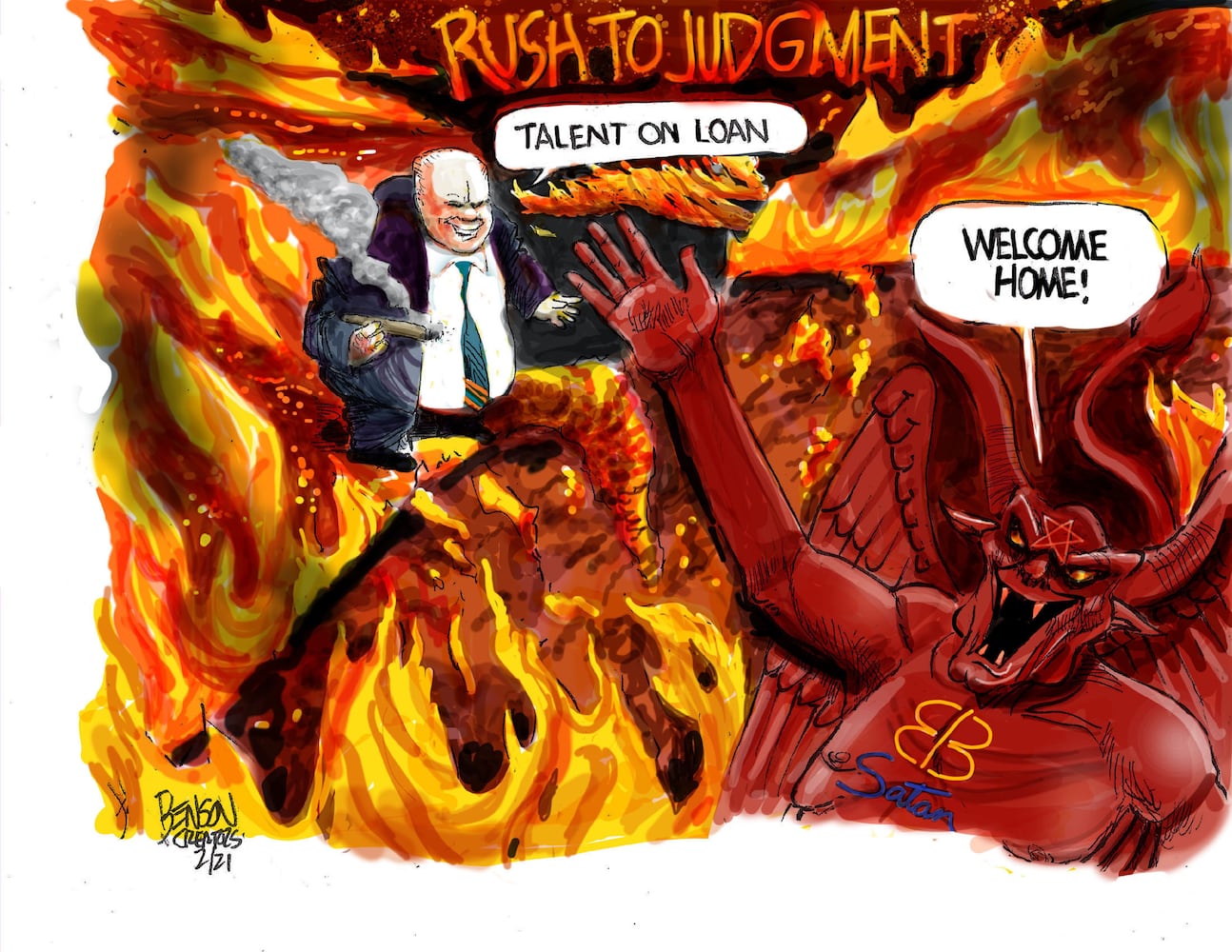 Week in cartoons: Frigid Texas, Rush Limbaugh and more
