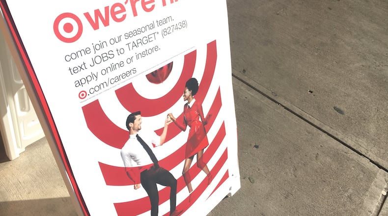 Target is one of many companies hiring for the holidays. STAFF PHOTO / HOLLY SHIVELY