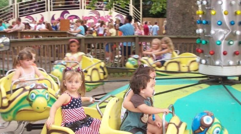 The kiddie rides at Coney Island in Cincinnati. MICHELLE FONG / STAFF