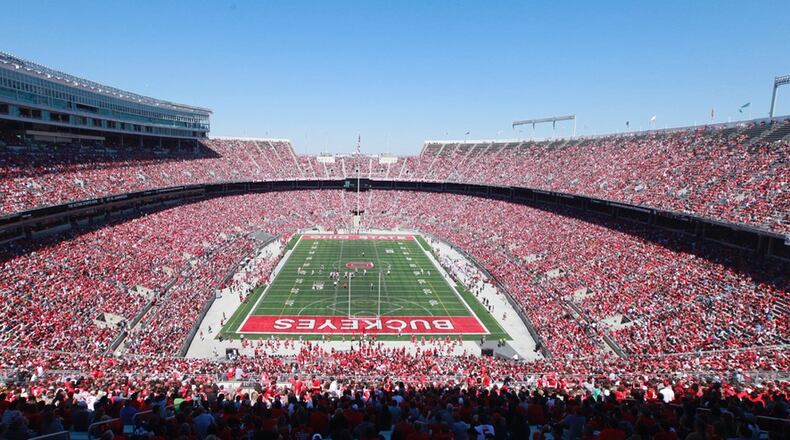 The scene at Ohio Stadium on Saturday for the spring game. David Jablonski/Staff