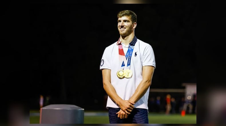 FILE PHOTO: Trenton native and 2015 Edgewood High School graduate Zach Apple was honored at halftime of the Edgewood football game Friday, Oct. 8, 2021 at Edgewood's Kumler Field. NICK GRAHAM / STAFF