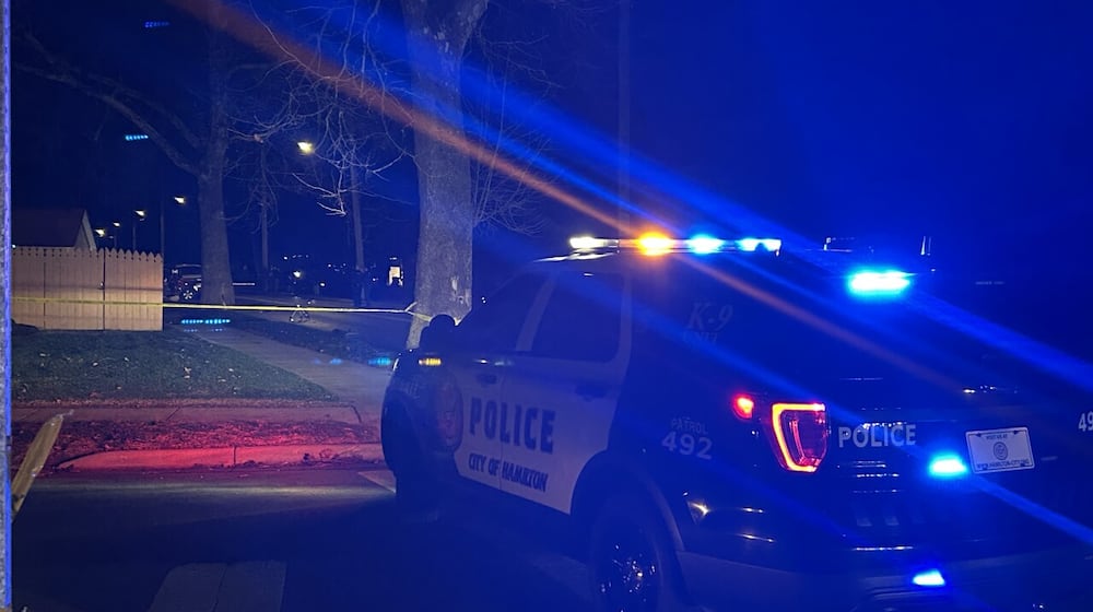 Hamilton Police closed a portion of River Road in the city's Lindenwald neighborhood Sunday, Dec. 21, 2025 while investigating a 3-vehicle crash that led to three people being killed. WCPO/CONTRIBUTED