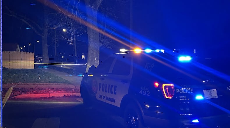 Hamilton Police close a portion of River Road in Lindenwald Sunday, Dec. 21, 2025 while investigating a 3-vehicle crash that led to three people being killed. WCPO/CONTRIBUTED