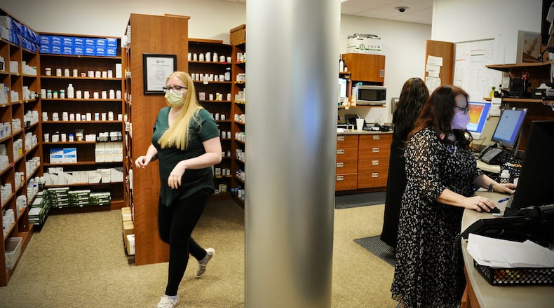 Inside the Kettering Cancer Center Pharmacy. The pharmacy recently launched a program to let patients donate certain leftover cancer drugs to other patients in financial need. MARSHALL GORBY\STAFF