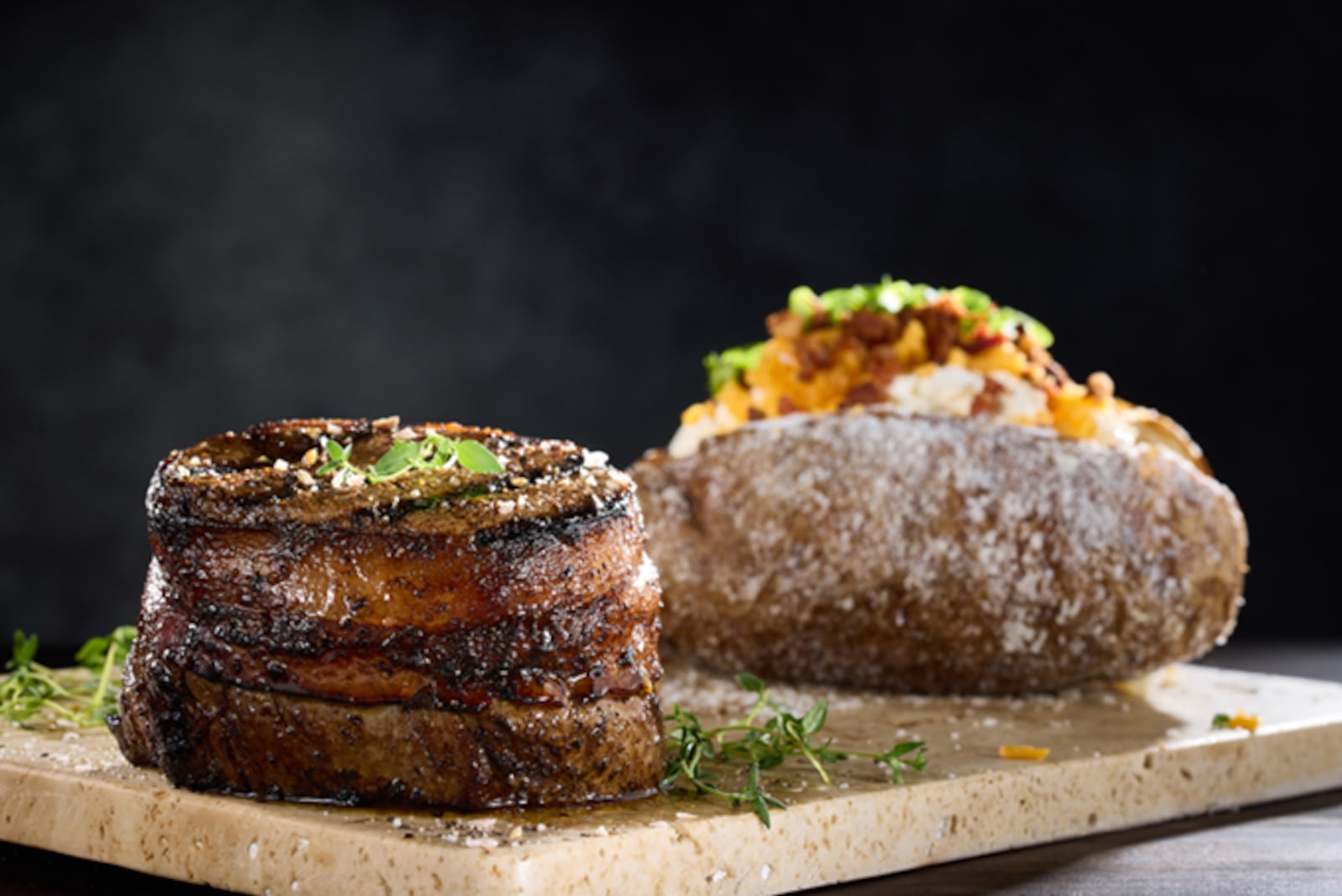 Firebirds serves wood fired steaks, like filet mignon, specialty dishes, sandwiches, burgers, soups and salads. PROVIDED.