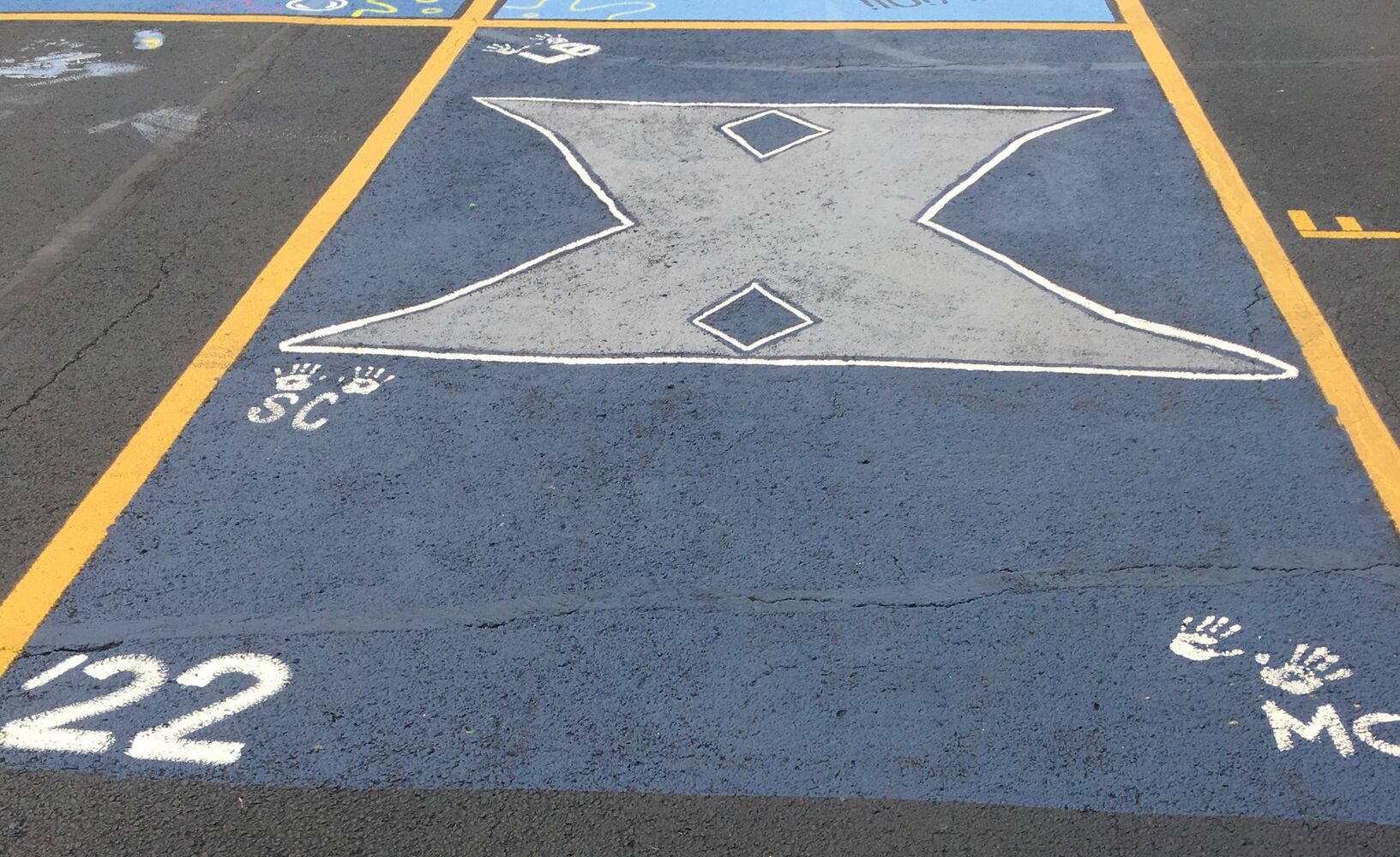 Badin senior parking lot spaces