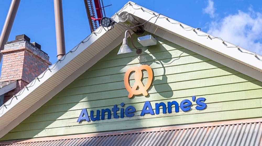 The Auntie Anne’s pretzel shop located within the Rivertown area at Kings Island is set to receive an update. Photo courtesy of Kings Island