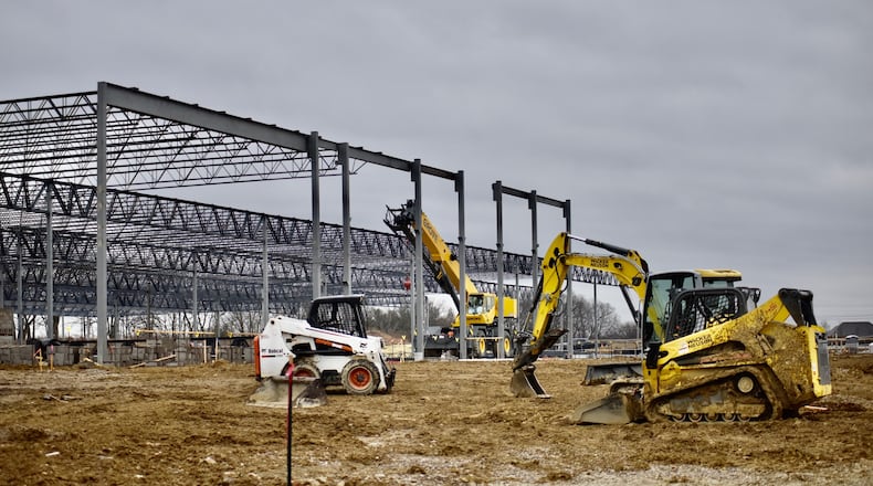 Construction is underway on a new Kroger Marketplace on the corner of Ohio 4 and Kyles Station Road in Liberty Twp. When it opens, the 124,000-square-foot store will replace an existing 57,000-square-foot location that Kroger started leasing at 5420 Liberty-Fairfield Road in 1998. ERIC SCHWARTZBERG/STAFF