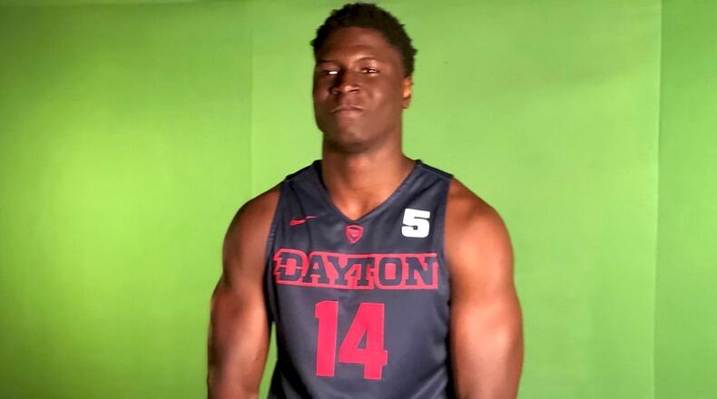 Moulaye Sissoko poses in a Dayton uniform during his visit to UD’s campus. Photo courtest of Bryan Lippman