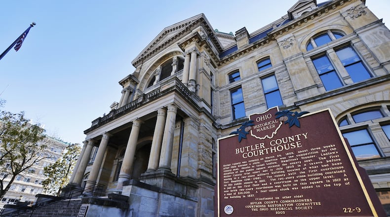 Historic Butler County Courthouse on High Street in Hamilton. NICK GRAHAM/ STAFF