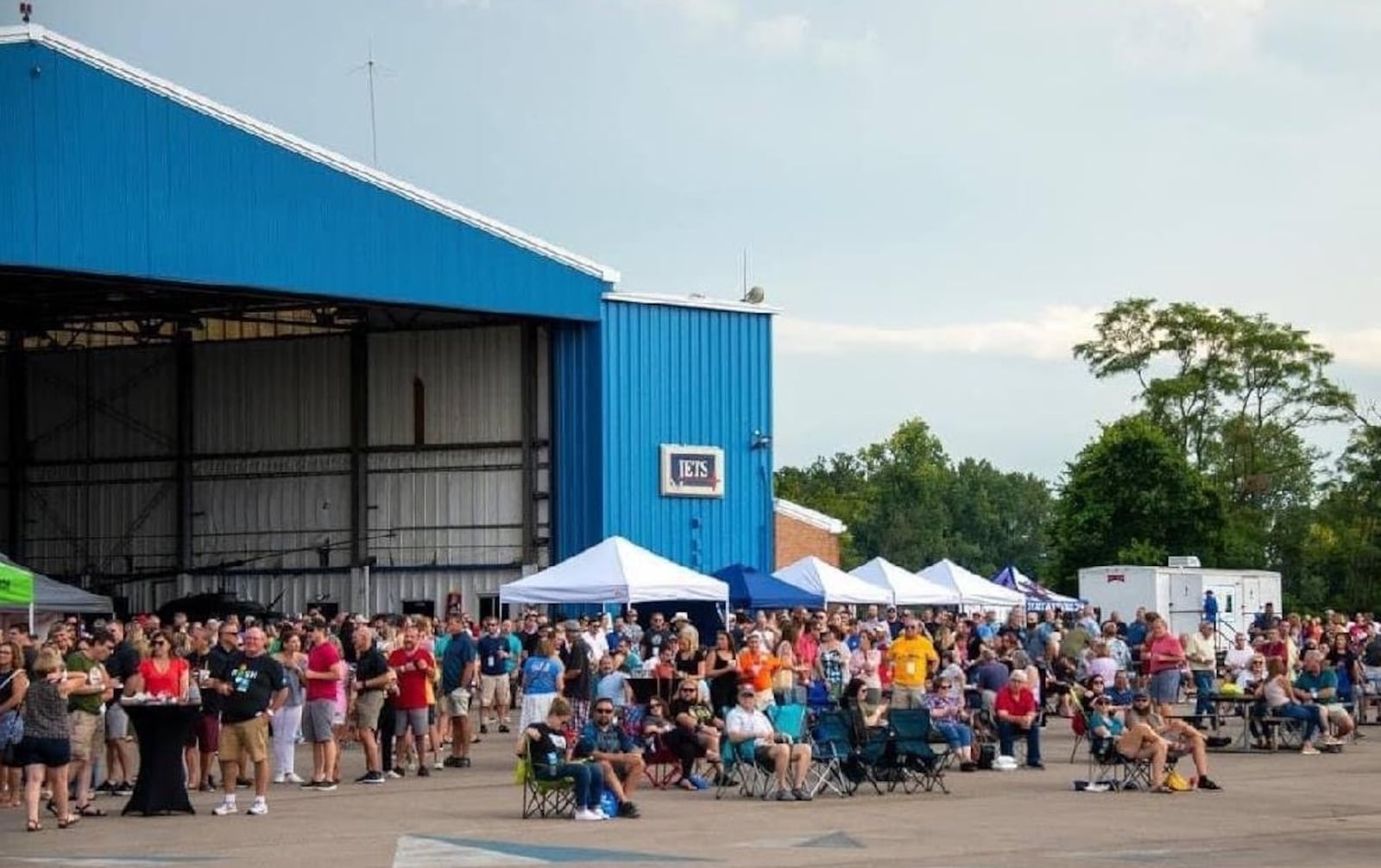People attend "Hops in the Hangar," a beer event at the Middletown Regional Airport in August 2023. CONTRIBUTED