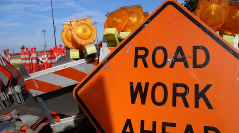 A section of Main Street between Elm Avenue and Dayton Drive is closed as part of the Dayton Drive widening project in Fairborn. FILE
