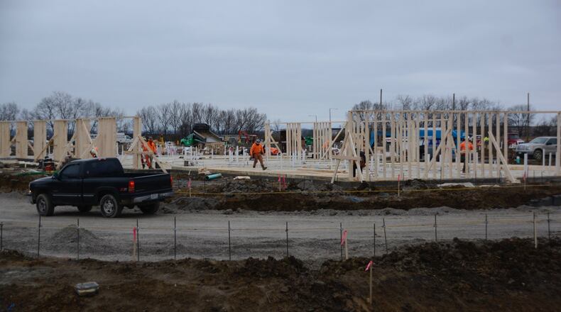 A new 94-bed senior living community under construction along Hamilton Mason Road just west of the Ohio 4 Bypass in Hamilton is the latest in a series of such facilities opening or coming soon to Butler County. The 58,606-square-foot structure by Trilogy Health Services will offer independent living, assisted living, skilled nursing, memory care and short-term care. MICHAEL D. PITMAN/STAFF