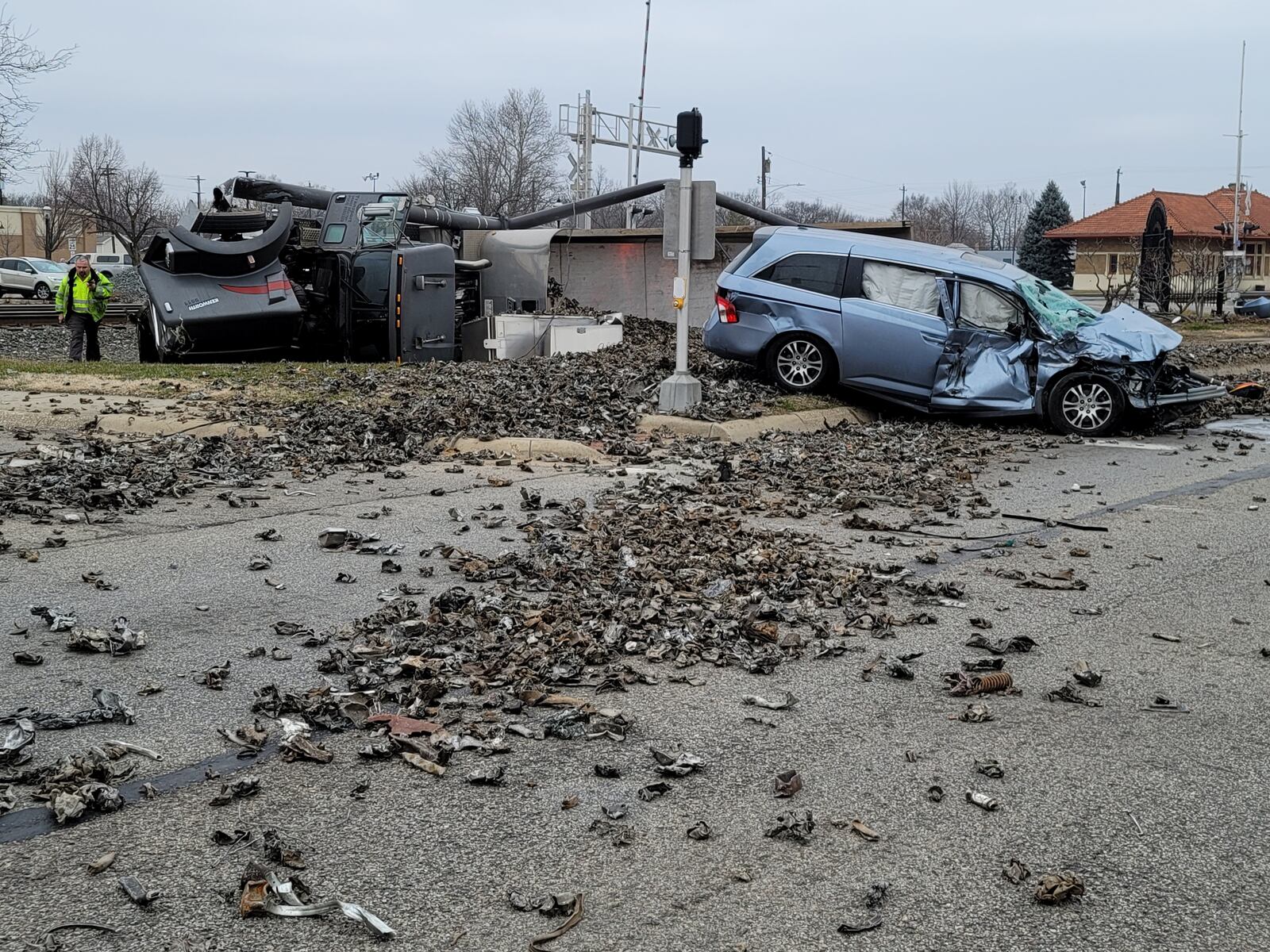 The area of University Boulevard, Central Avenue and First Avenue in Middletown is closed this morning following a two-vehicle accident. NICK GRAHAM/STAFF
