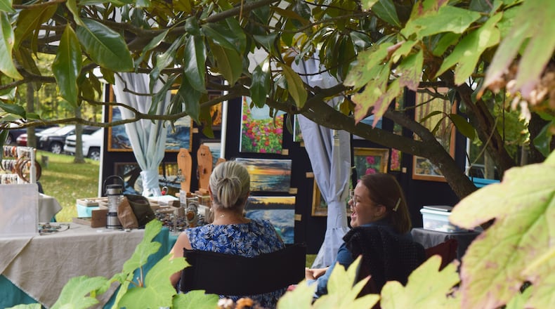 Vendors sell art and other goods at the Pyramid Hill Art Fair, which this year is Sept. 23-24 at Pyramid Hill Sculpture Park on Hamilton Cleves Road in Hamilton. CONTRIBUTED