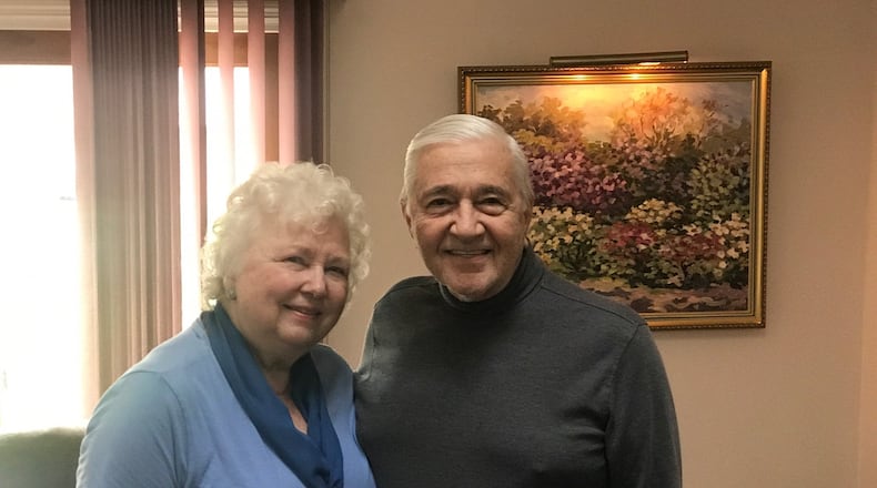 Diane and Roger McMurrin in the living room of their Lebanon home. Tom Archdeacon/STAFF