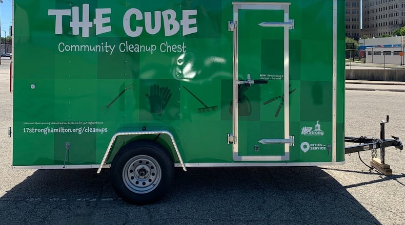 Hamilton's "Cube" trailer, which contains equipment needed for neighborhood cleanups, will make its debut Saturday morning in Lindenwald. PROVIDED