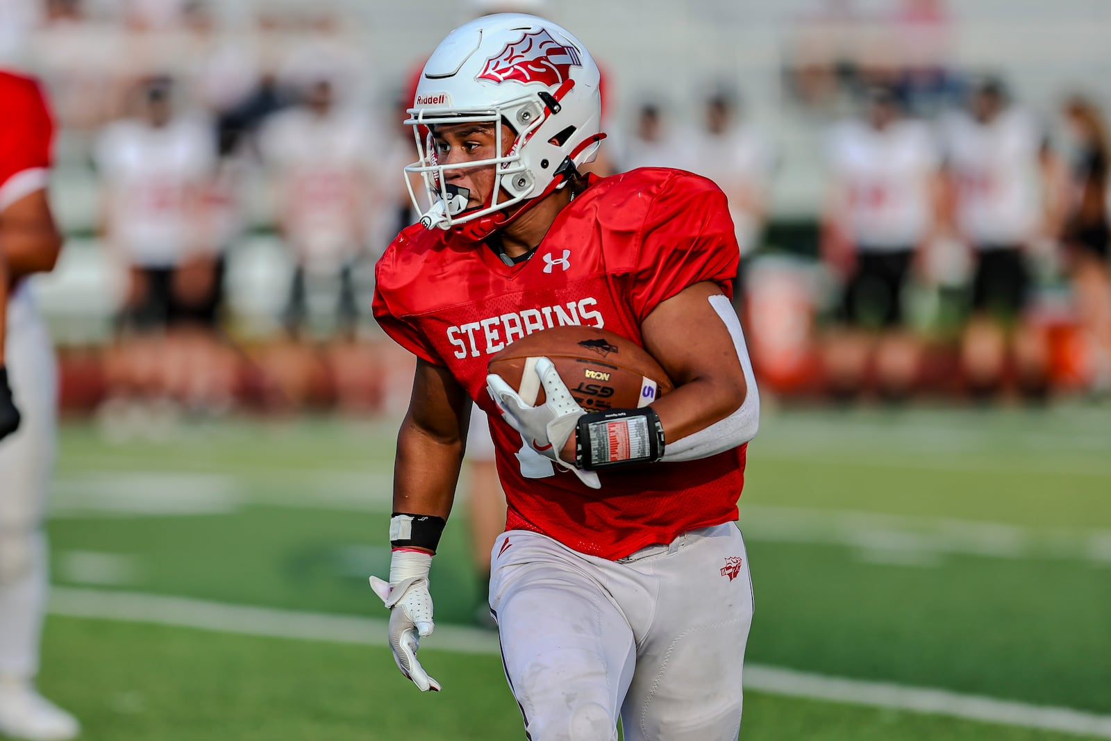 Stebbins hosted Tecumseh in the final preseason scrimmage of the season on Thursday night at Edmundson Stadium in Riverside. MICHAEL COOPER / STAFF PHOTO