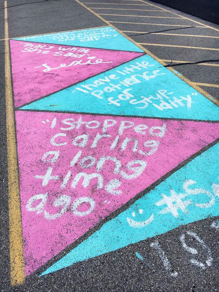 PHOTOS Lakota East seniors paint parking spots
