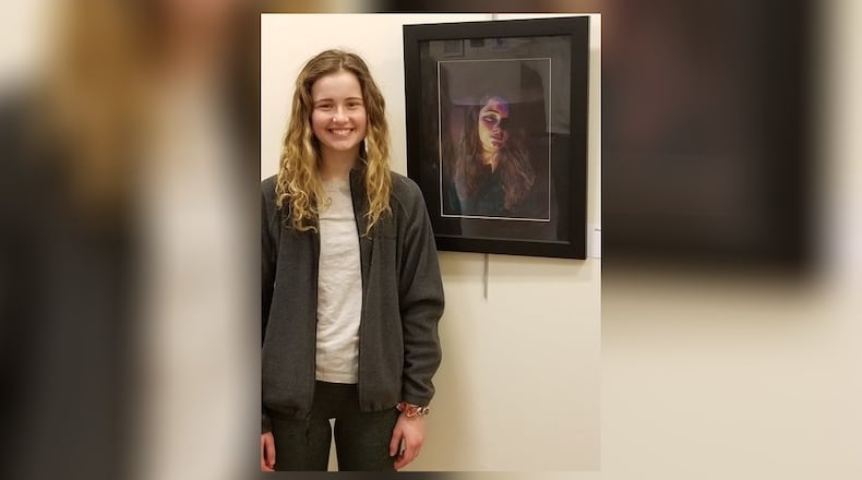 The 2021"Tomorrow's Artist Today" Best of Show winner is "Shadows" by Maddie Thompson. Her work and those of student artists from across the region are exhibiting at the Middletown Arts Center. CONTRIBUTED
