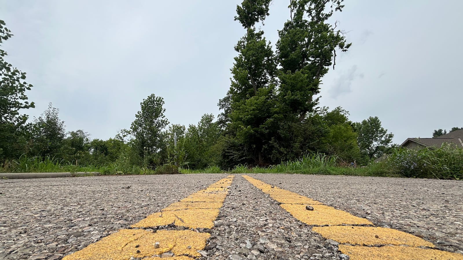 Hendrickson Road in Middletown ends at the boundary of the proposed 10-acre development site. The road would need to be extended for the plan to be feasible. BRYN DIPPOLD/STAFF