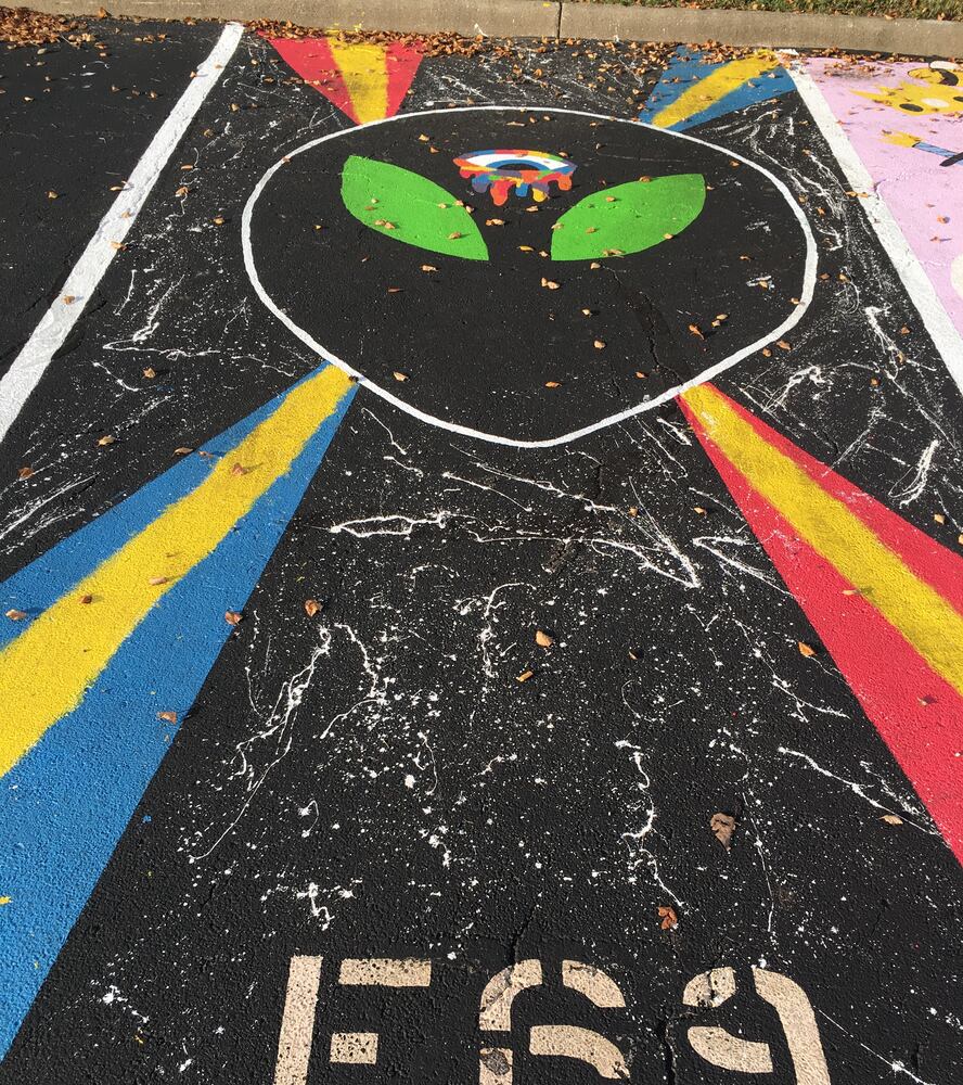 Hamilton High School Parking lot spaces 2021