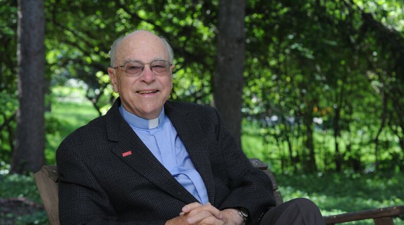 The Rev. Norbert C. Burns celebrated his Jubilee at a reception and Mass the University of Dayton on Aug. 9-10. CONTRIBUTED