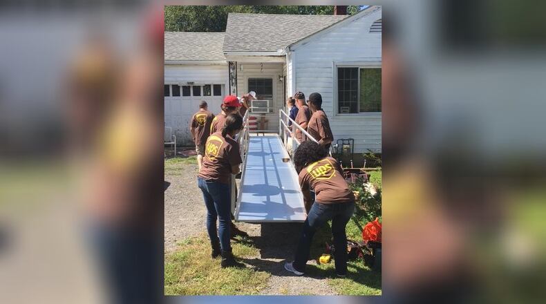 The Cincinnati-based non-profit organization called People Working Cooperatively, partnered with UPS in 2016 to complete projects to help local homeowners in Middletown. Volunteers built a wheelchair ramp for a Middletown couple who struggled with their mobility. PROVIDED