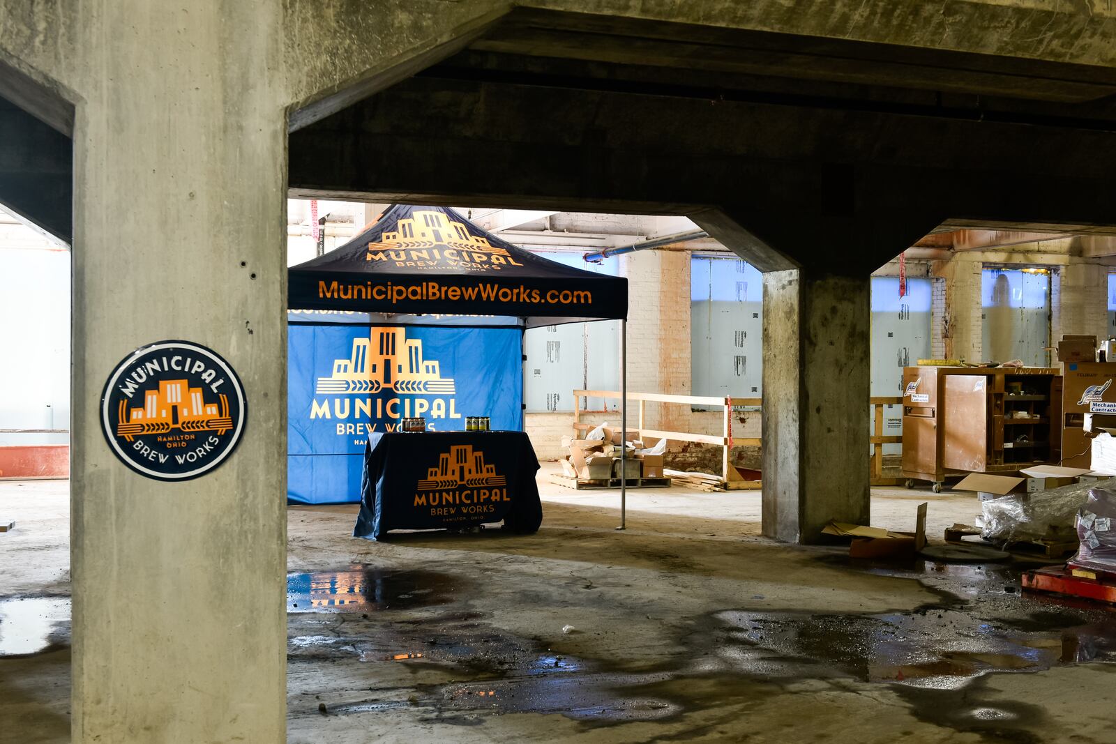 During a media tour Friday, April 30, 2021 of Spooky Nook Sports Champion Mill in Hamilton it was announced that Municipal Brew Works will be expanding adding a second location inside Spooky Nook Sports in the convention and hotel side of the project. NICK GRAHAM / STAFF
