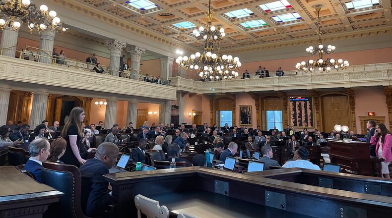 Lawmakers fill the House Chamber as they prepare to vote on the final version of the state's 2024-2025 general revenue budget.