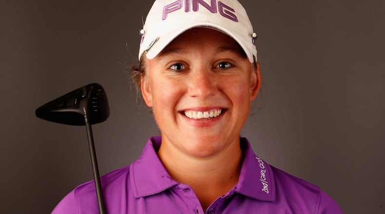 PHOENIX, AZ - MARCH 17: Marissa Steen poses for a portrait ahead of the LPGA Founders Cup at Wildfire Golf Club on March 17, 2015 in Phoenix, Arizona. (Photo by Christian Petersen/Getty Images)