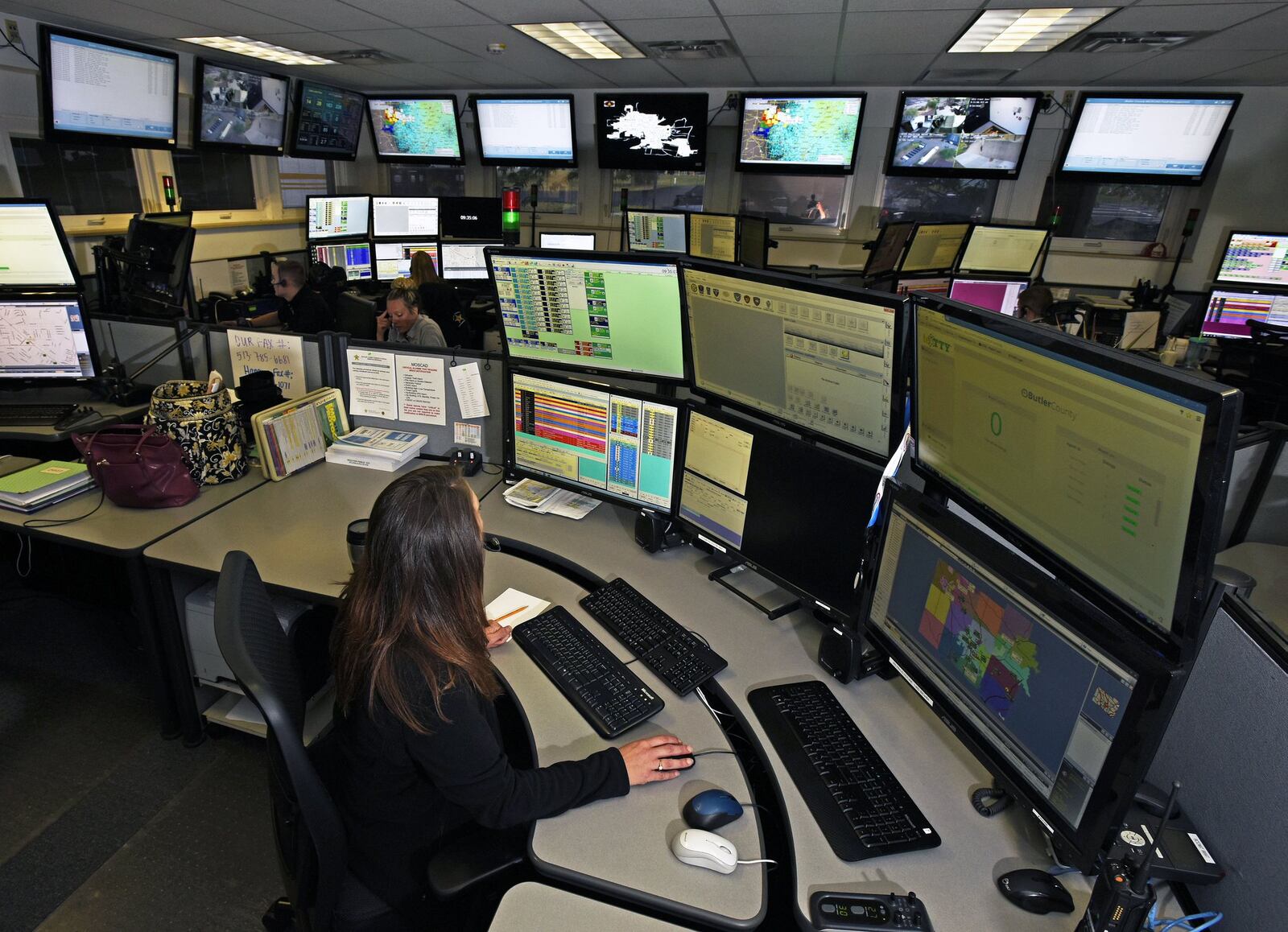 The Butler County Sheriff’s Office dispatch center on Princeton Road in Hamilton. NICK GRAHAM/STAFF