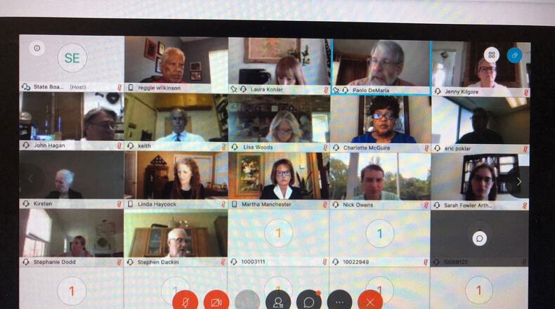 Ohio K-12 schools Superintendent Paolo DeMaria discusses return-to-school options with the state school board Tuesday. JEREMY P. KELLEY / STAFF