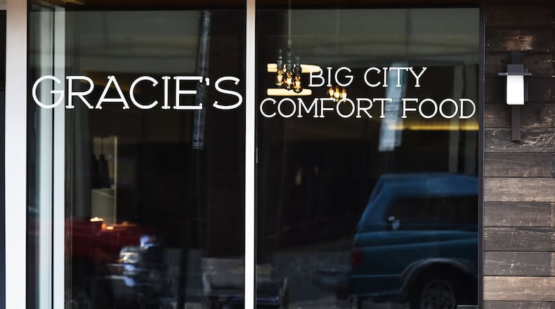 Gracie’s restaurant is now open on Central Avenue in Middletown. The menu is described as big city comfort food with items such as seared salmon, fried chicken, Berkshire pork chop and meatloaf. NICK GRAHAM/STAFF