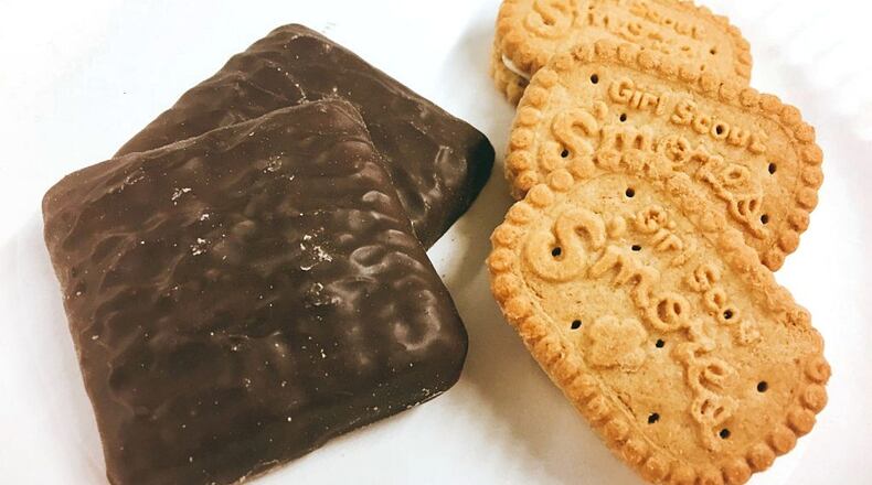 During a Girl Scout Cookie Walk this weekend in Middletown, seven different "DORA Cookie Stops" will have a specially selected wine pairing available for purchase. FILE