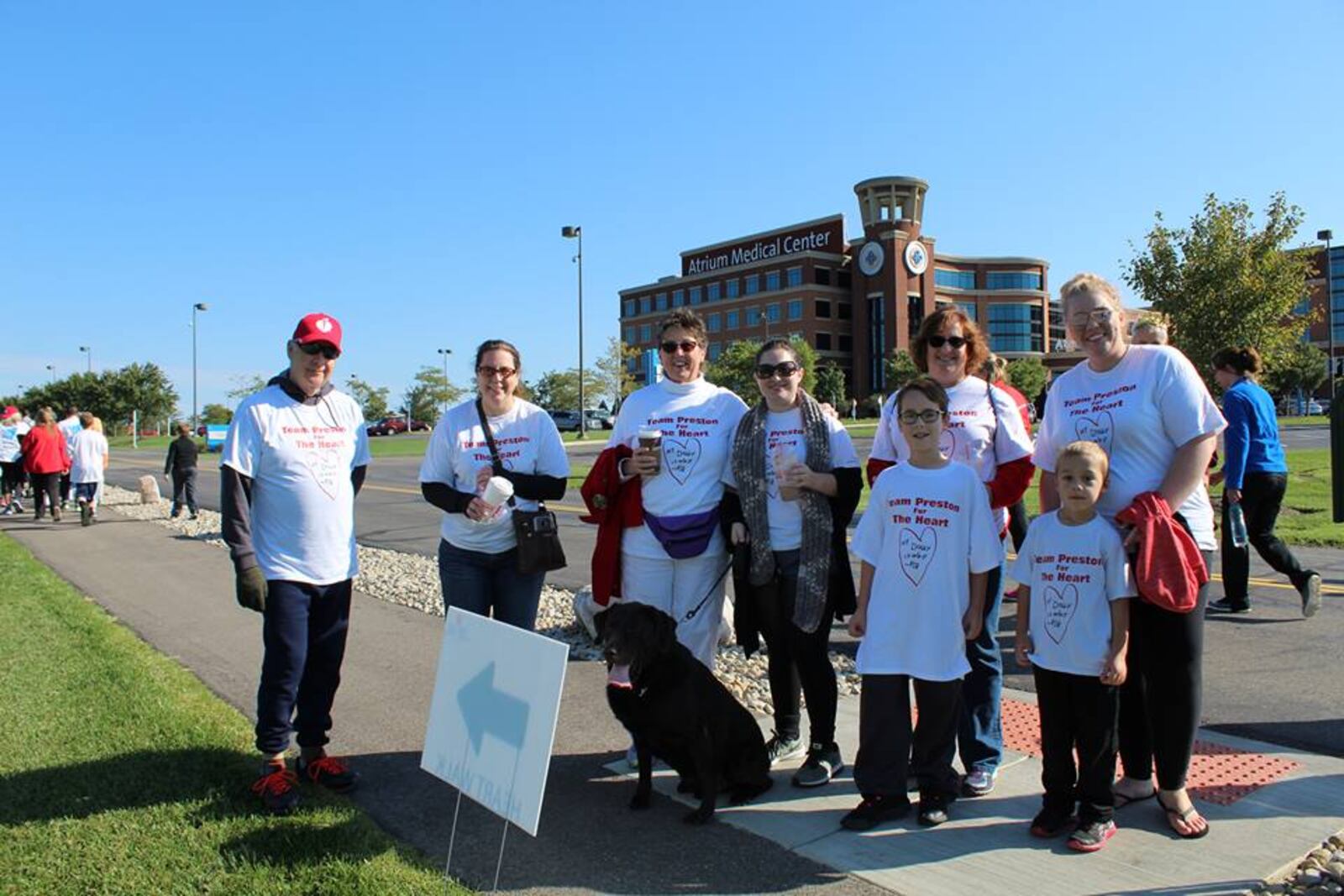 Top fundraiser Preston Bober with his team, Team Preston for the Heart, at the Butler/Warren County Heart Walk.
