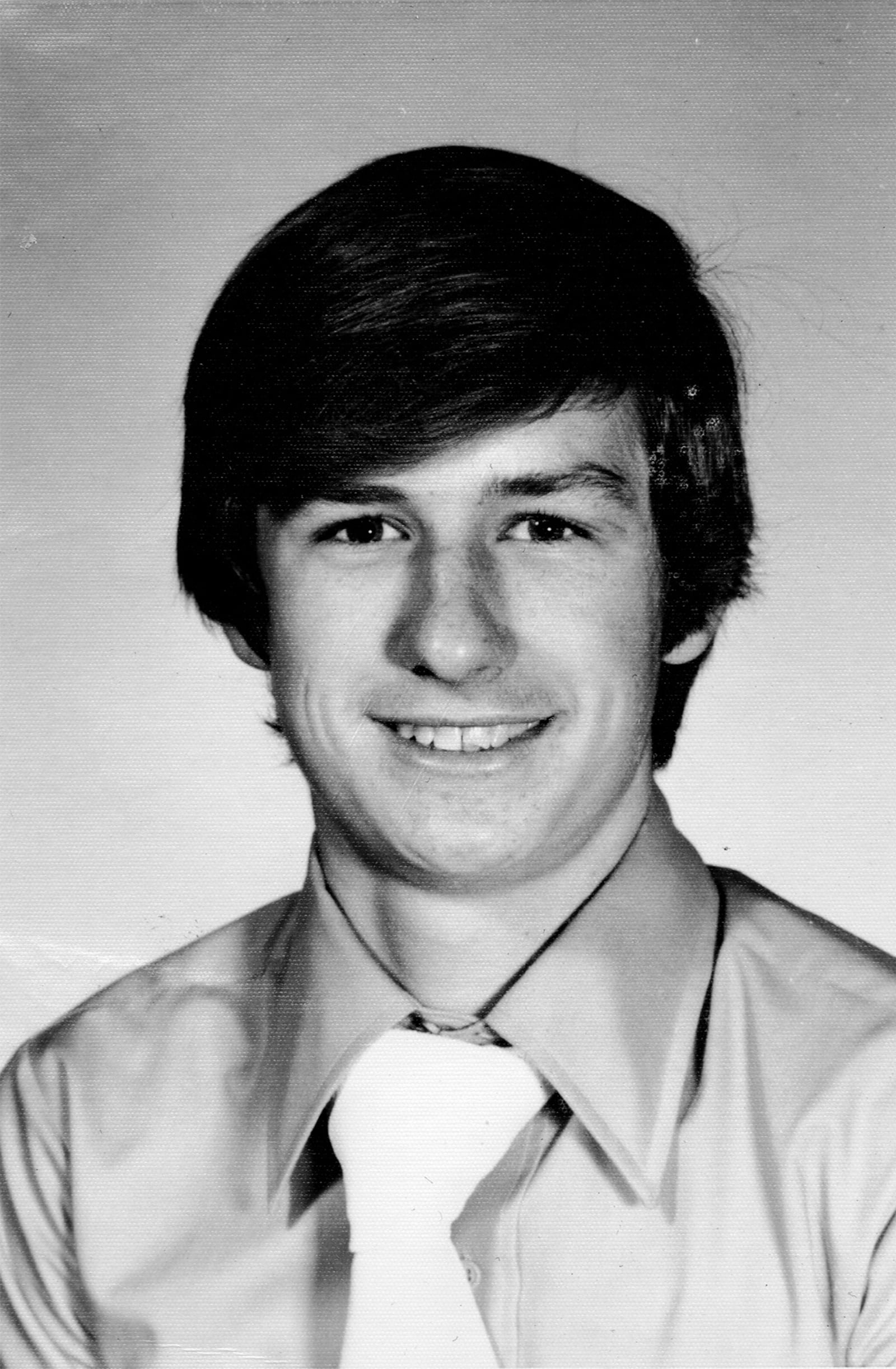 Larence Mieczkowski as a freshman in high school in 1970. He graduated from a catholic high school in Steubenville and went on to build a successful career. CONTRIBUTED
