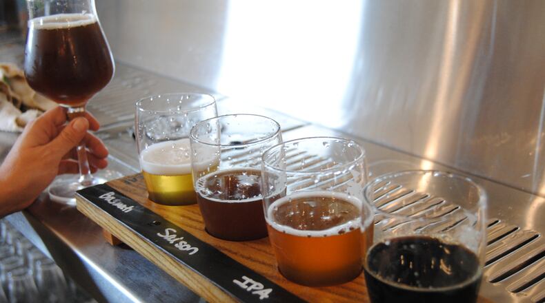 FigLeaf Brewing Co. opened at 3387 Cincinnati-Dayton Road in Middletown in October 2016. It’s celebrating its first calendar year in business with a special new brew, Iso-Hazy. STAFF FILE PHOTO