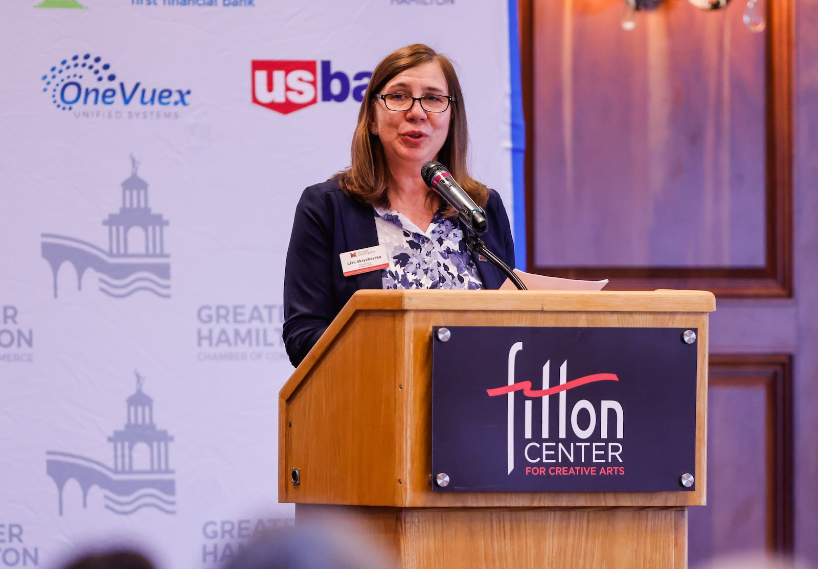 speaks during the annual State of the Schools Red Carpet Luncheon Thursday, Feb. 19, 2026 at the Fitton Center for Creative Arts in Hamilton. NICK GRAHAM/STAFF