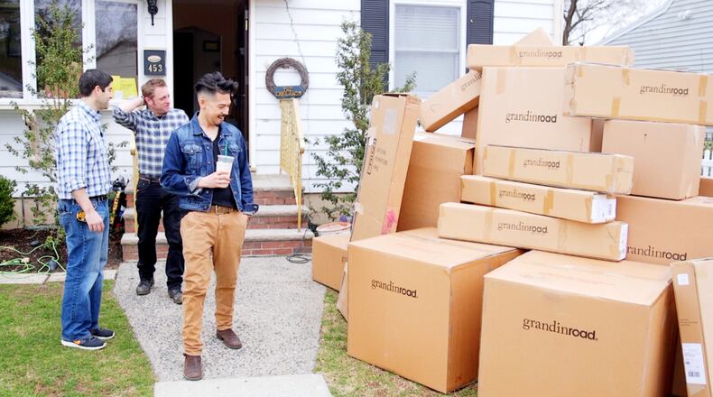 Grandin Road delivers donations to the “George to the Rescue” makeover of the England residence. The West Chester company is donating 10 percent of sales of products selected for use on the home renovation show to Autism Speaks. CONTRIBUTED