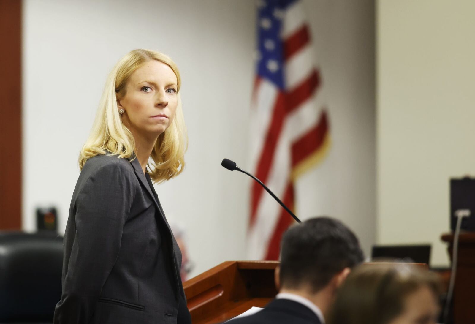 Defense attorney Alexandra Deardorff during opening statements of the Gurpreet Singh quadruple homicide retrial in April 28, 2024. NICK GRAHAM/STAFF