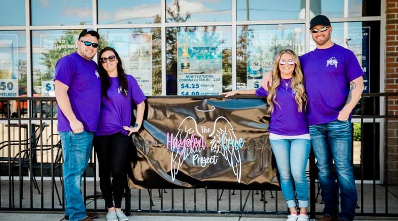 Tony and Nicole Campbell (at left) and Kelsey and Wayne Hambrick (at right) both lost children in 2019. Nicole delivered Hayden Rae in September 2019 in a stillborn birth, and Kelsey delivered Crue in December 2019, but he died nine days later. The angel suite will help mothers mourn the loss away from sites and sounds of other mothers delivering babies. PROVIDED