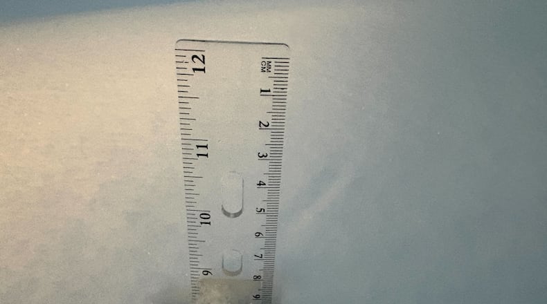 Around 8 inches of snow had fallen in the Shaker Run neighborhood in Lebanon by 7 a.m. Sunday, Jan. 25, 2026. JEREMY RATLIFF/STAFF