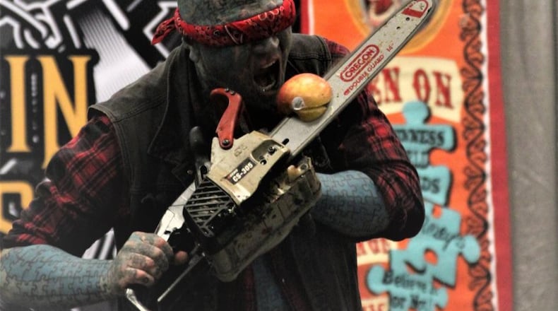 The Enigma will be one of several sideshow performers at the inaugural Greater Cincinnati Tattoo Convention. CONTRIBUTED