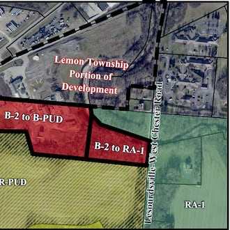 Liberty Twp. trustees rejected a zone change and preliminary plan for a truck parking development on 29 acres, along Ohio 4 at the Liberty Twp./Lemon Twp. border. About half the land was in Liberty Twp. CONTRIBUTED