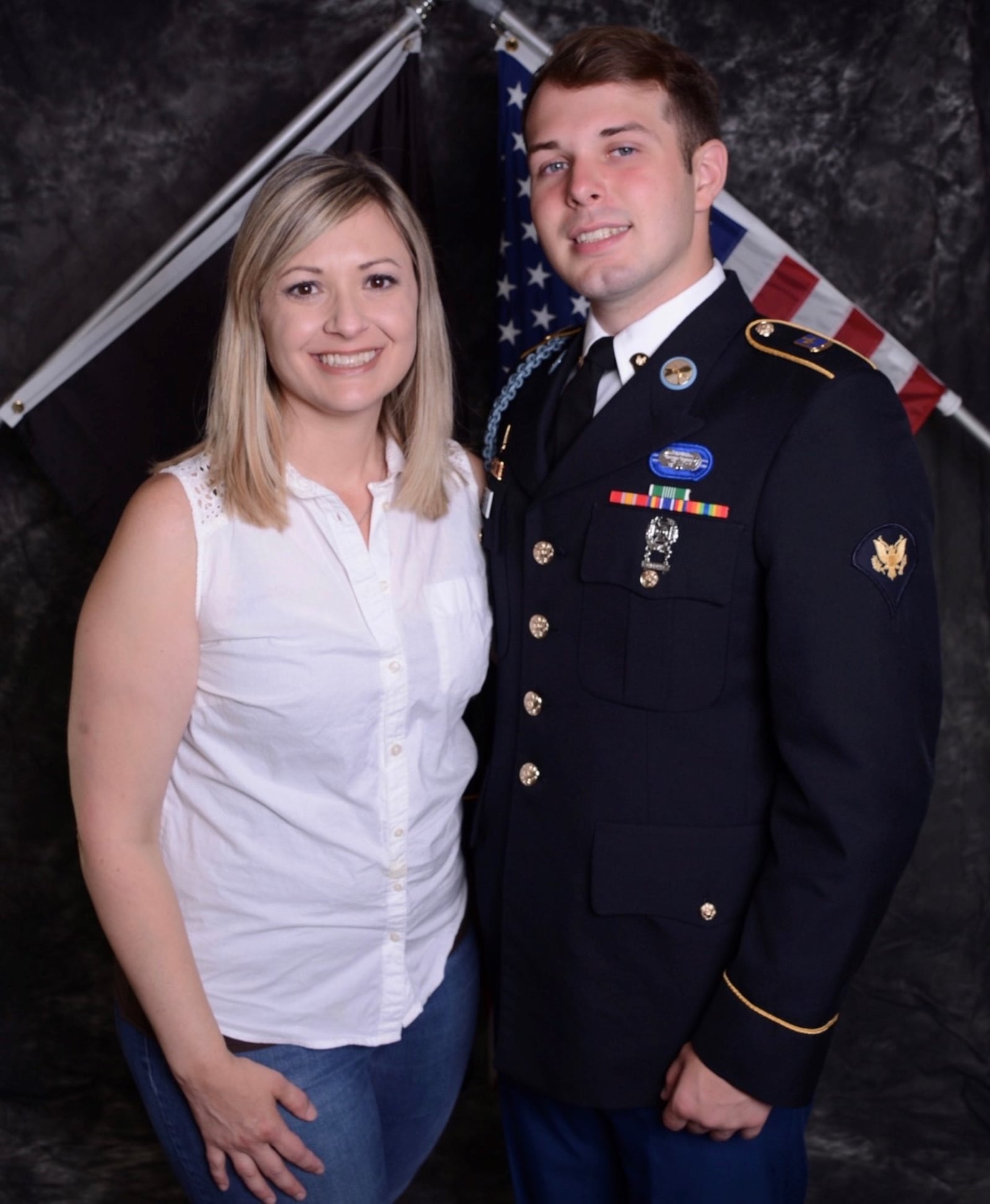 Jeannine Dennehy is pictured with her son, Sgt. Isaac Dennehy.