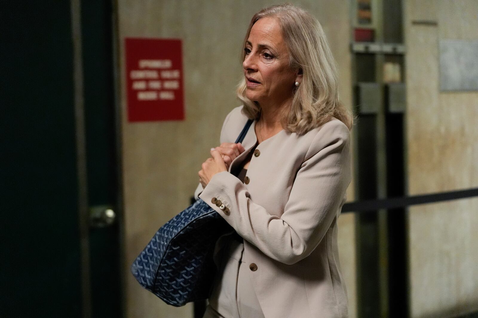 Attorney Diana Fabi Samson arrives for Harvey Weinstein's retrial in Manhattan Criminal Court, Thursday, April 24, 2025, in New York. (AP Photo/Julia Demaree Nikhinson)