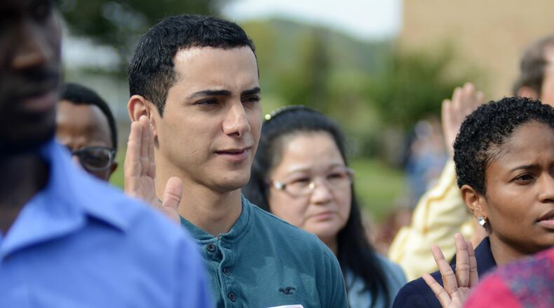 Miami University is putting on its third annual Citizenship and Democracy Week starting on Monday, Sept. 11, which will feature a naturalization ceremony of an estimated 140 people on Thursday, Sept. 14. MICHAEL D. PITMAN/FILE