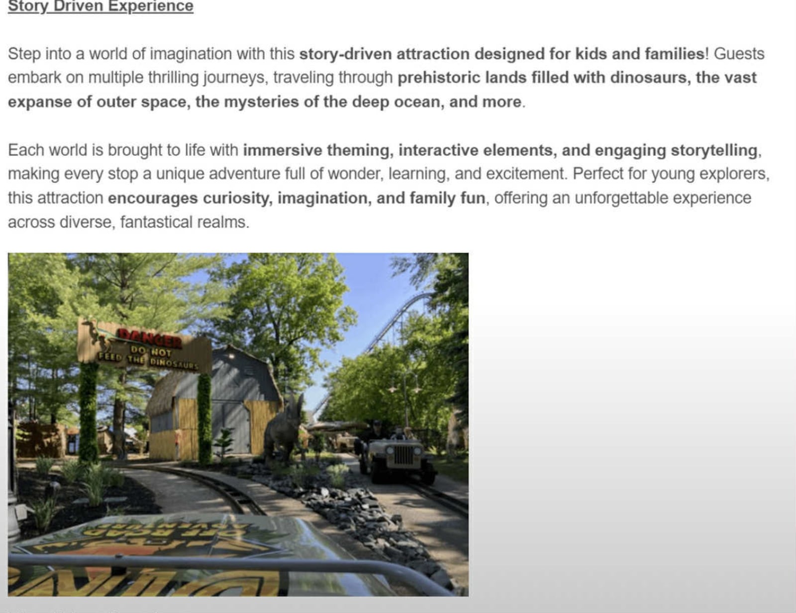 Kings Island has sent out a survey to guests detailing potential attractions coming to the park. Contributed by Don Helbig