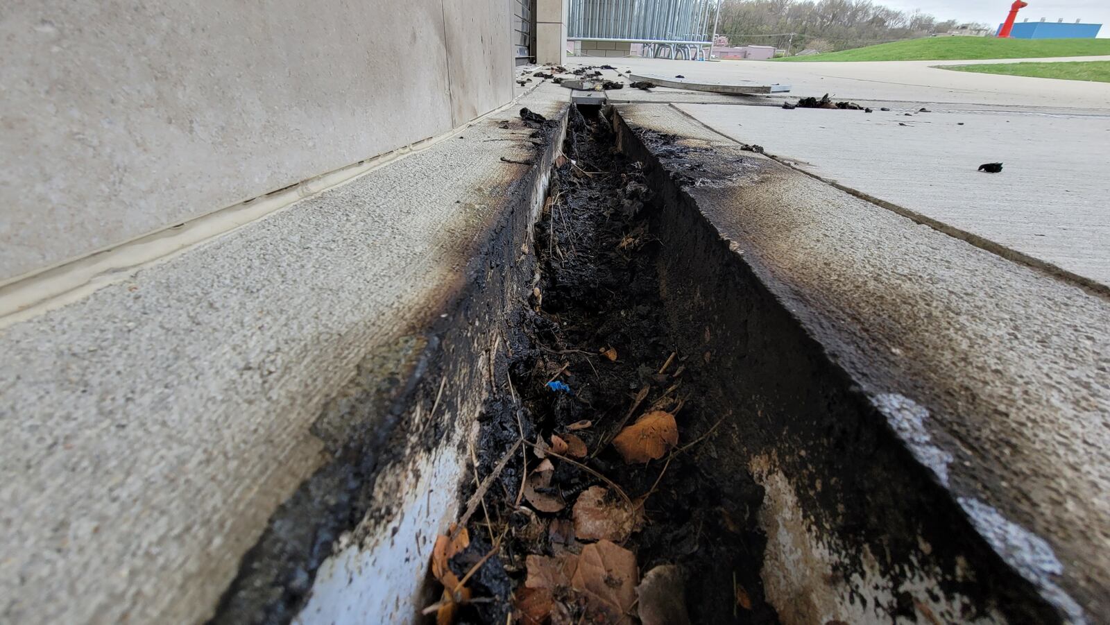 Fire caused damage at Marcum Park in Hamilton early Wednesday morning. NICK GRAHAM/STAFF